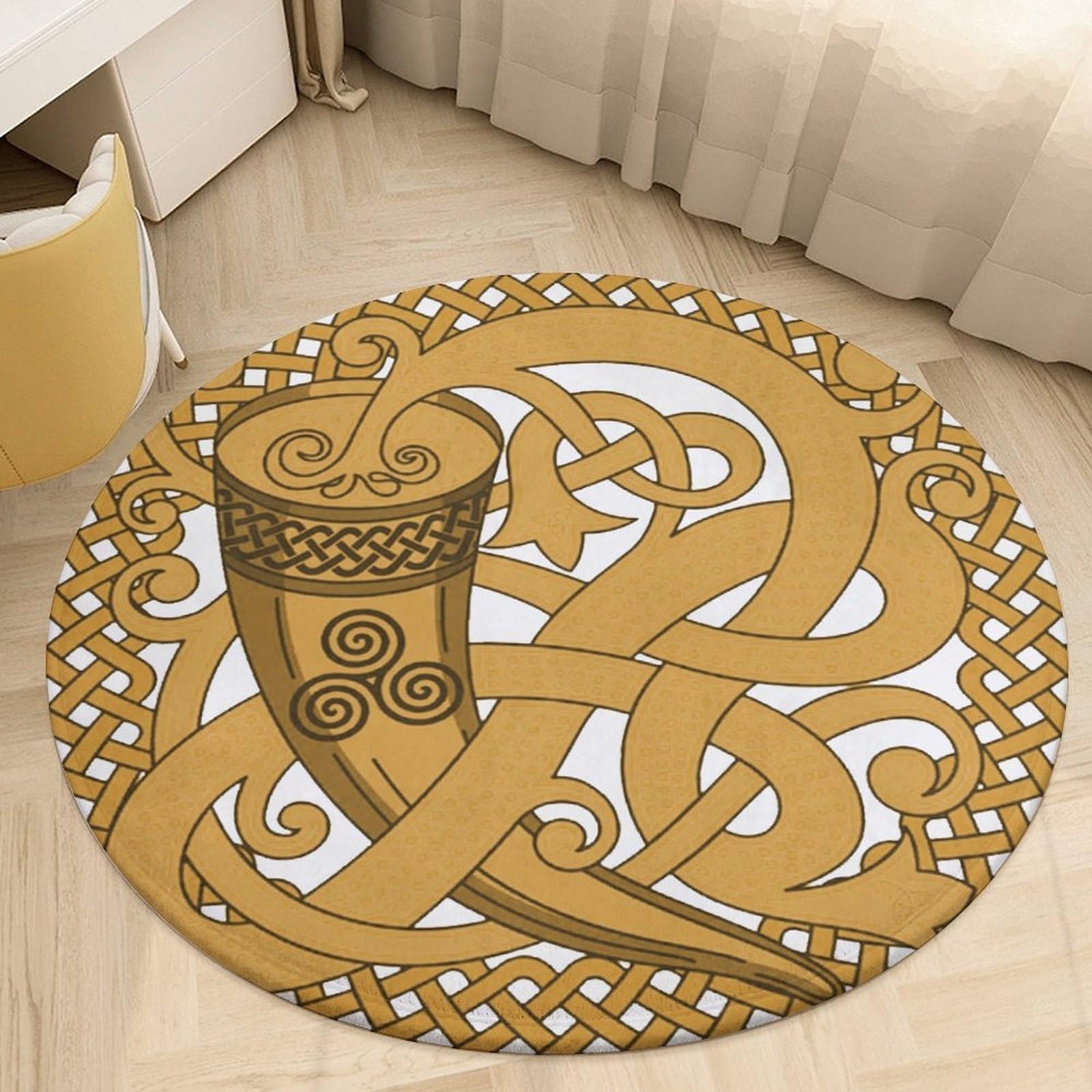 Tapis de décoration Viking lavable pour réchauffer le sol du salon