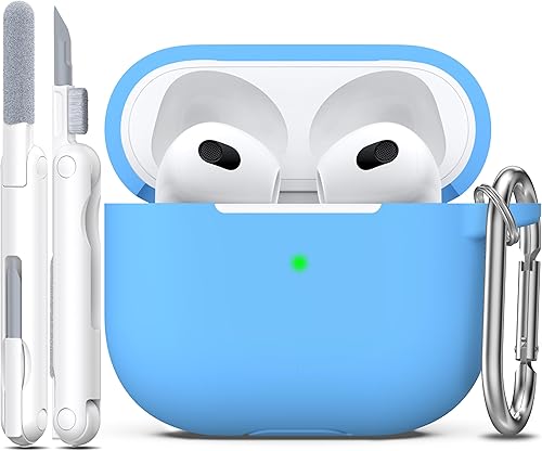 Miniatura 41 de Funda para AirPods con llavero, protección completa, de silicona, accesorios para AirPods, funda para hombres, mujeres y adolescentes, con estuche