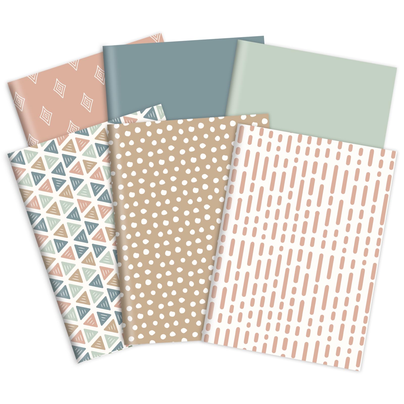 Whaline 90 Sheets Boho Tissue Paper Triangle Dot Stripe Gift Wrapping Paper Pink Blue Art Paper for Birthday Baby Shower Party DIY Crafts, 14 x 20