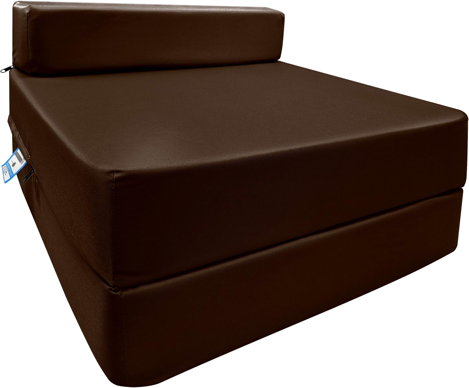 iSTYLE MODE BETTER HOME CHOICE Fold Out Single Z Bed Futon Sofa Chair | Comfortable Fold Out Sofa Mattress | Ergonomically Designed for Guests | Lightweight & Stylish (Chocolate)