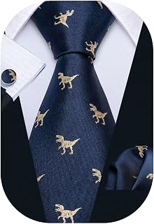 Formal Men Ties,Silk Necktie Set with Handkerchief Cufflink Wedding Business