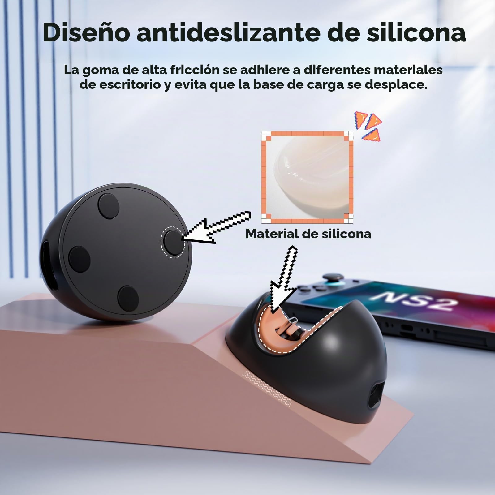 Base de carga Switch para Nintendo Switch 2/1/Lite/OLED | Estación de carga portátil, para viajes o al aire libre y hogar, no incluye cable