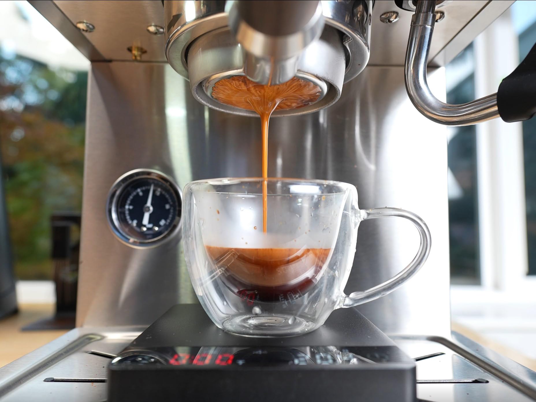 MiiCoffee Apex Espresso Machine V2, acciaio inossidabile spazzolato