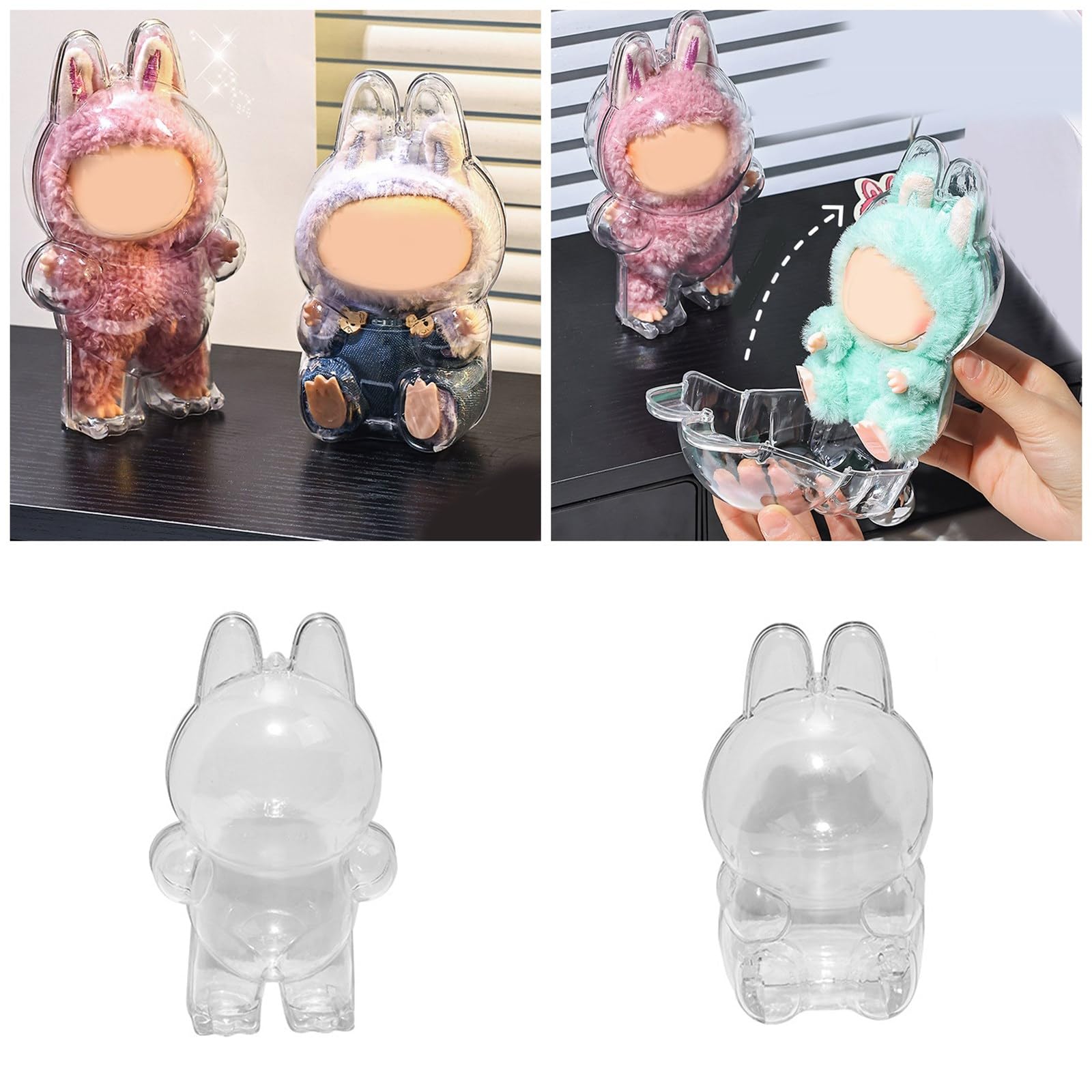 Custodia Anti-polvere Per Pupazzi Custodia Trasparente Portachiavi Custodia Protettiva Per Bambole Crybaby - Scatola Trasparente In Acrilico Con Cinturino Silicone Portachiavi Crybaby Scatola Trasparente Per Collezionismo
