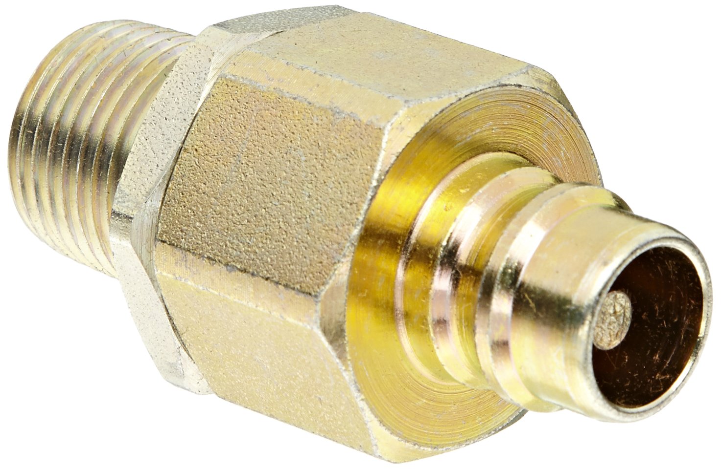 Snap-Tite VHN8-8M Zinc-Plated Steel H-Shape Quick-Disconnect Hose Coupling, Nipple, 1/2" NPTF Male x 1/2" Coupling Size