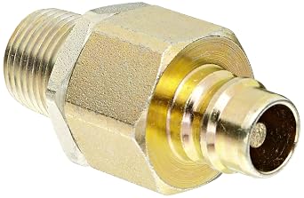 Snap-Tite VHN8-8M Zinc-Plated Steel H-Shape Quick-Disconnect Hose Coupling, Nipple, 1/2" NPTF Male x 1/2" Coupling Size
