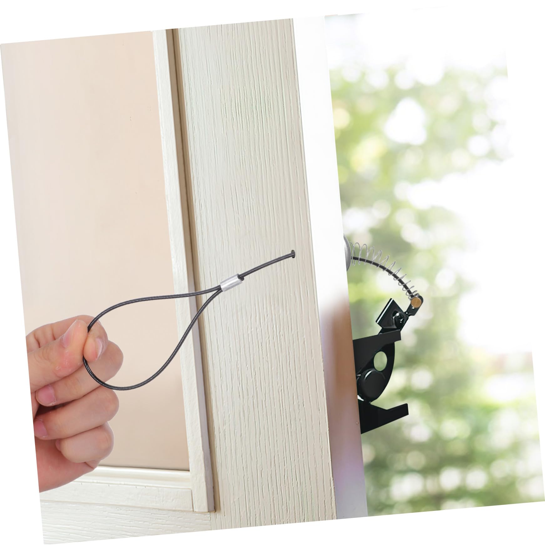 Gatuida Pestillo de Puerta Cable y Resorte de Tracción, 2 Juegos de Accesorios para Puertas de Acero Inoxidable y Pvc, Adecuado para Cierre y Apertura Segura