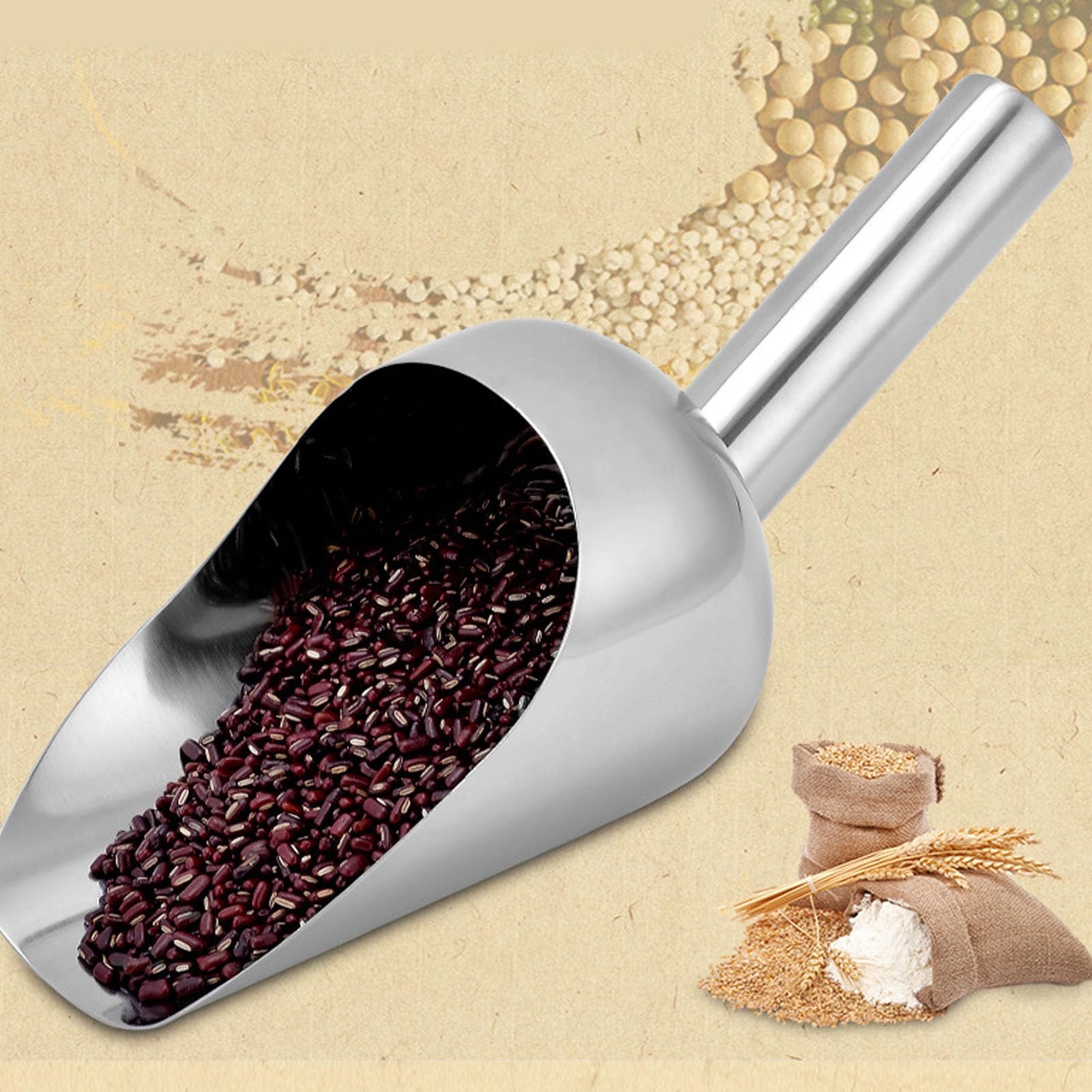 Cuillère à Glace En Acier Inoxydable, Cuillère à Glace Tendance, Cuillère à Glace, Pelle à Nourriture Polyvalente De Grande Capacité Pour Cuisine, Bar, Buffet, Fête, Mariage(s)