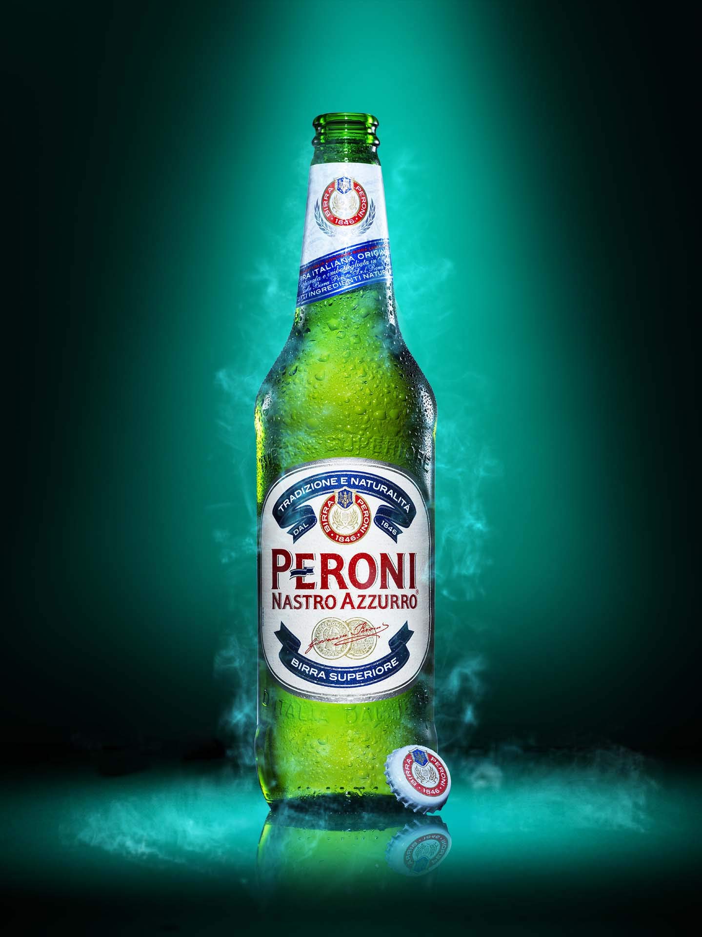 BigBazza Vintage Advertising Wall Tin Plaque 20x15cm - Pub Shed Bar Man Cave Home Bedroom Office Kitchen Gift Metal Sign - Peroni Nastro Azzurro Italian Beer Lager Bottle inspired