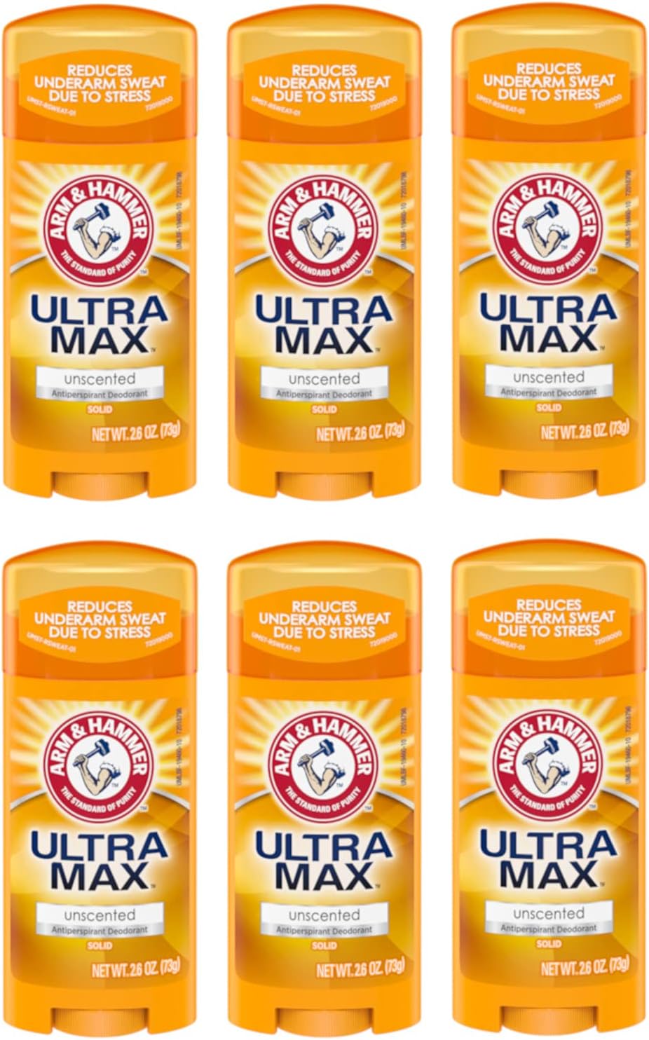 ULTRAMAX Anti-Perspirant Deodorant Invisible Solid Unscented 2.60 oz (6-Pack)