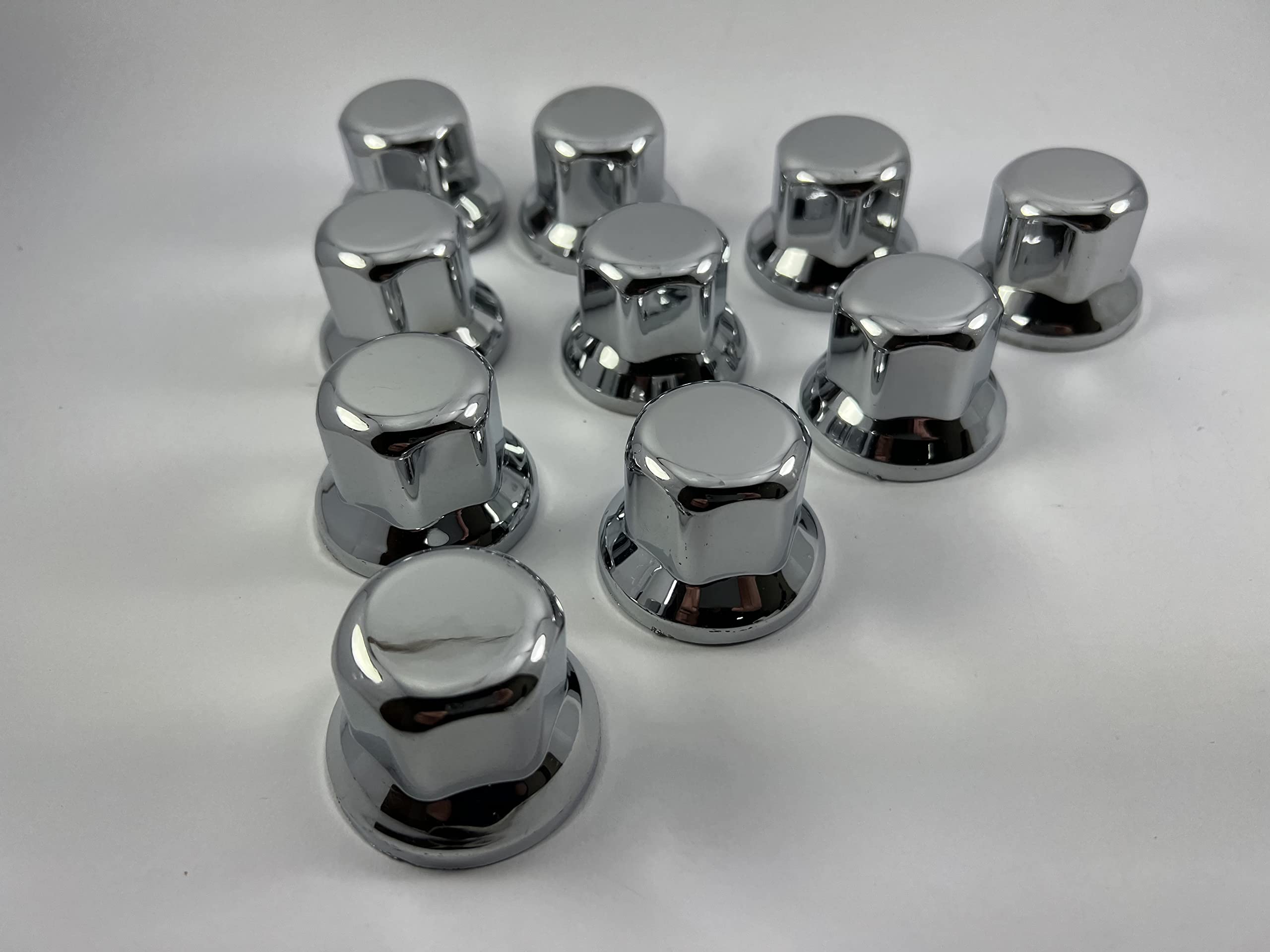 60 x Radmutterabdeckung Kunststoffkappen Chrom Kurz 32mm LKW Kappen