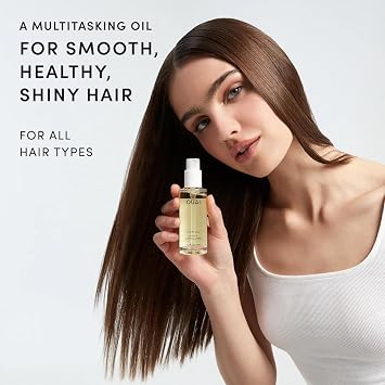 OUAI Hair Oil - Hair Heat Protectant Oil for Frizz Control - Adds Shine and Smooths Split Ends - Color Safe Formula - Paraben, Phthalate and Sulfate Free (1.5 fl oz)