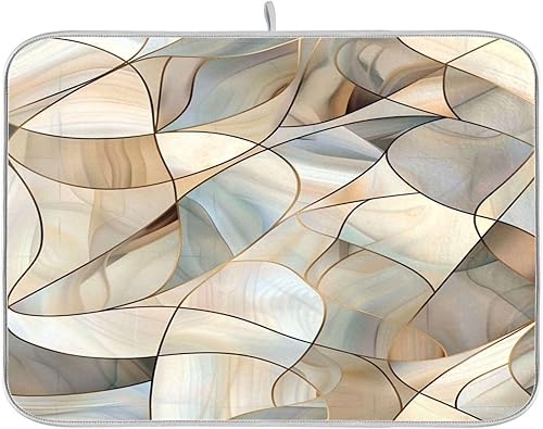 Vista 175 de Tapete de secado de platos de mariposas botánicas para encimera de cocina, almohadilla de secado de microfibra absorbente, grande, 18 x 24 pulgadas