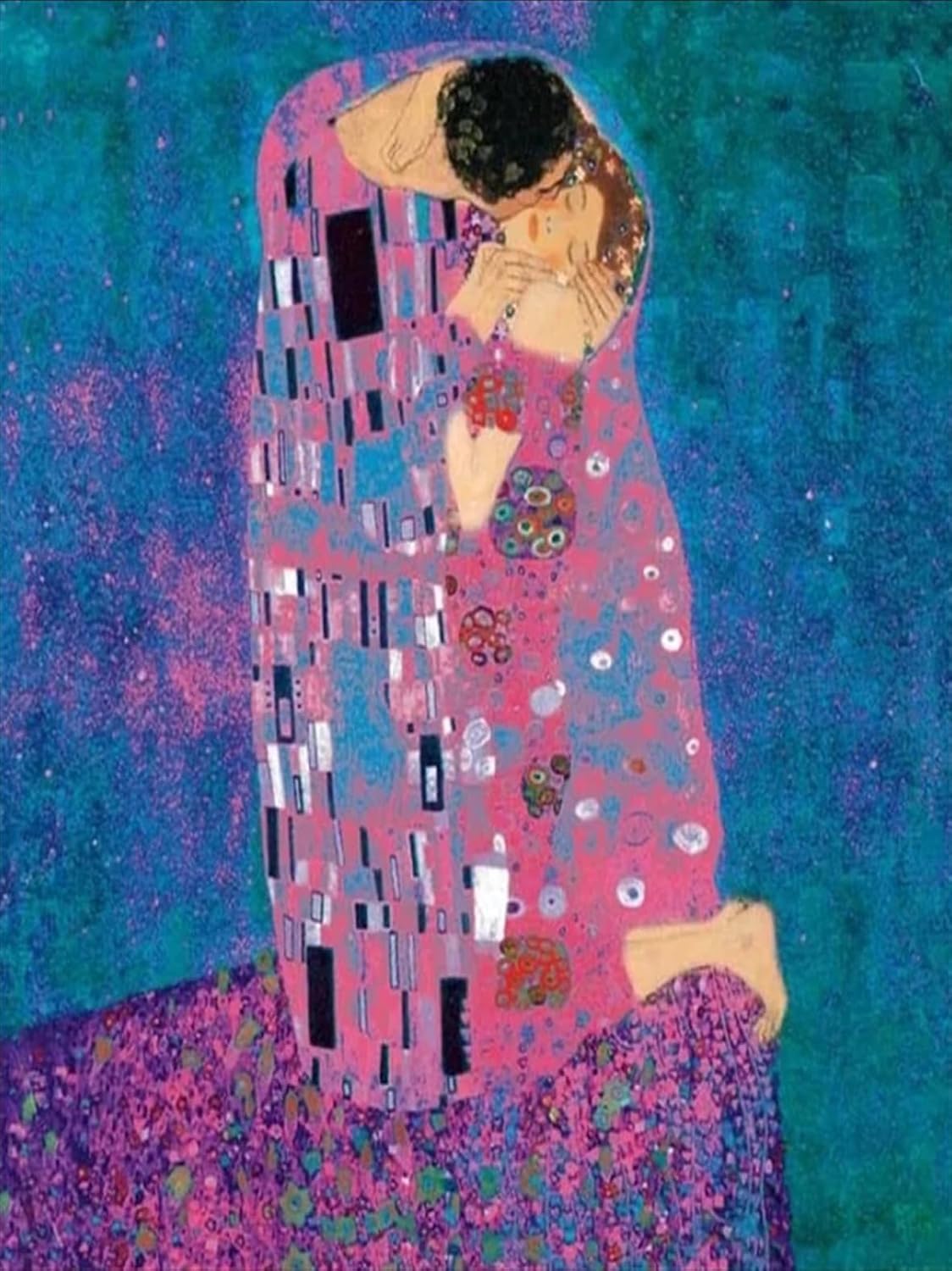 Gustav Klimt Poster《The Kiss》People Wall Art Prints Gifts 30x40cm Unframed