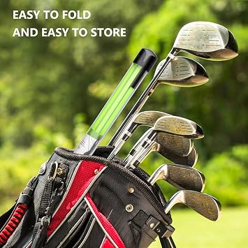 Golf Alignment Stick - Golf Sticks Alignment Aid 48 Golf Alignment Rods 2 Pack for Aiming, Putting, Full Swing Trainer, Posture Corrector Golf Training aid with Clear Tube Case