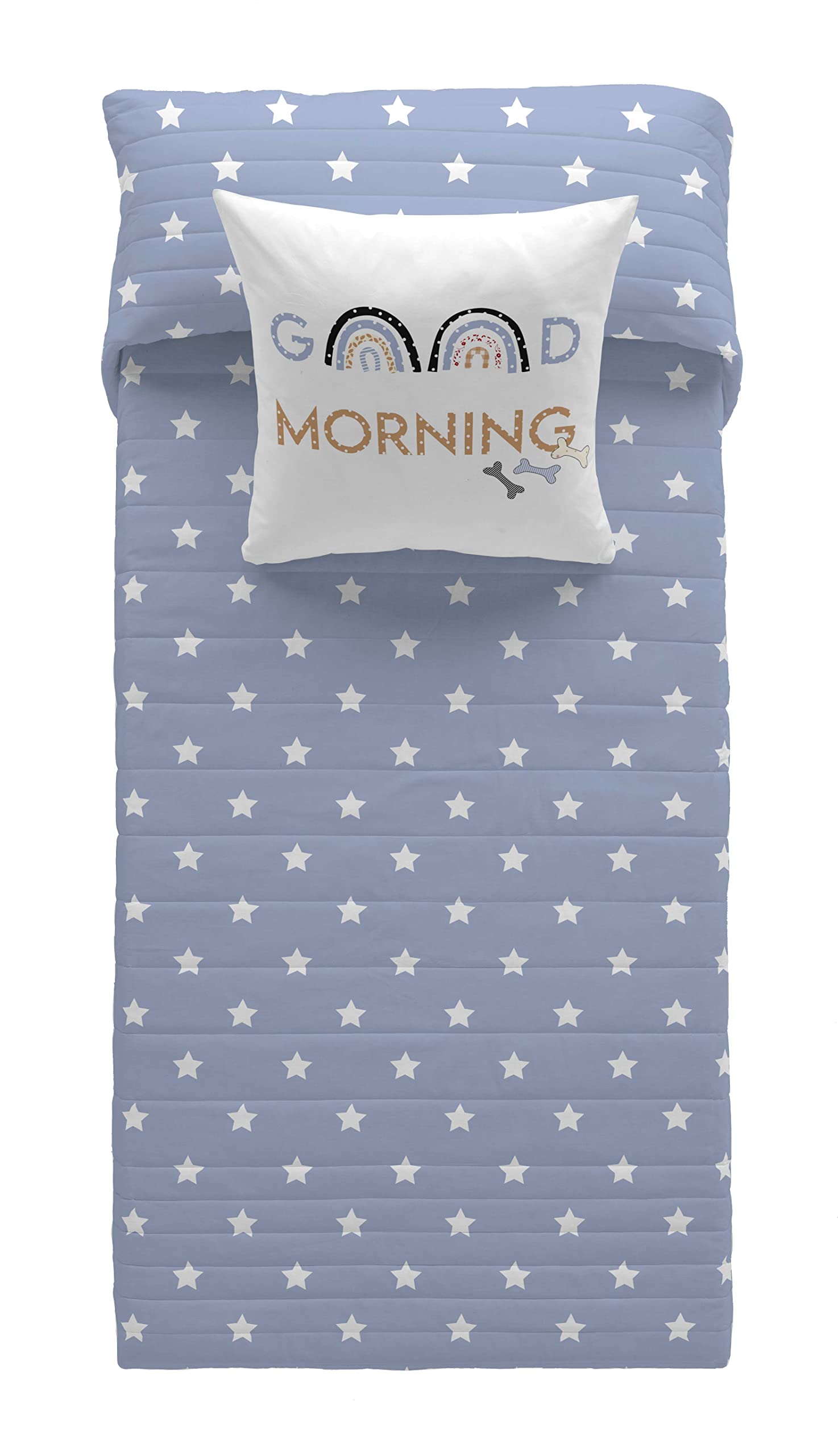 COOL KIDS Colcha Bouti Reversible Doggy Patch Cama 90