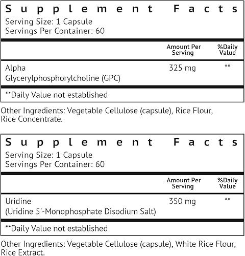 B073WKNLFS_image_1 Alpha GPC y Uridine Stack  Mr Happy Stack  Monofosfato de uridina sin rellenos artificiales  Los suplementos de colina biodisponibles promueven la