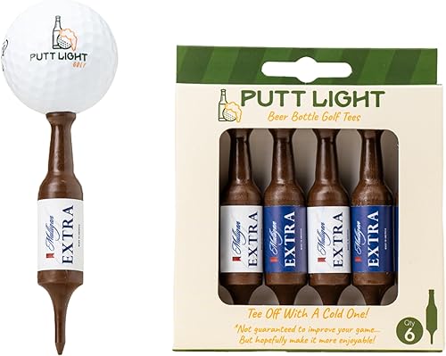 Camisetas de golf con botella de cerveza, prácticamente irrompible y reciclable, paquete de 6, regalo de golf para hombres, despedida de soltero,