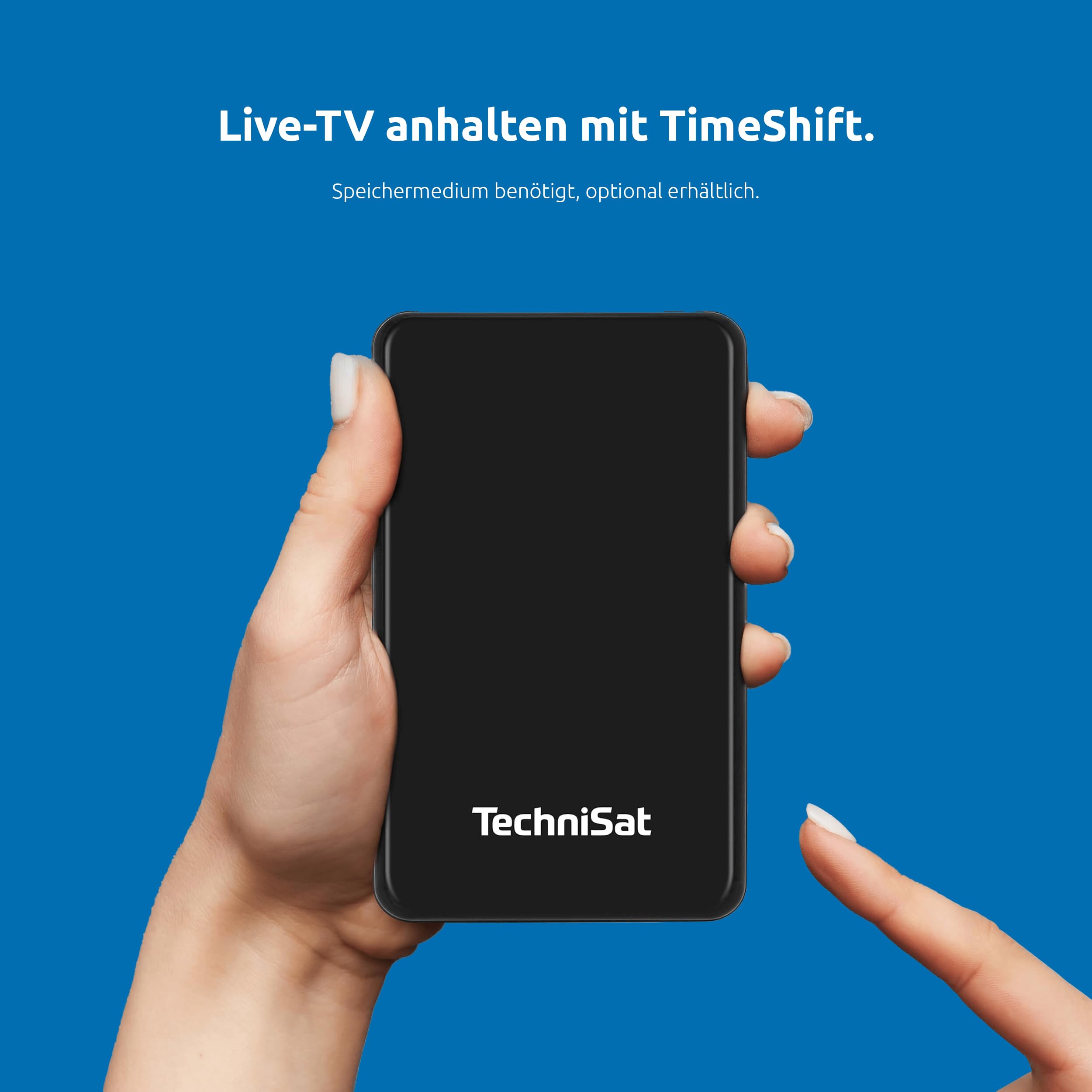 TechniSat HD-T 225 - Kompakter DVB T2 HD Receiver (HDTV, HEVC H265, USB Mediaplayer, HDMI und SCART, 12 V tauglich, EPG, LED Statusanzeige, Fernbedienung) Schwarz