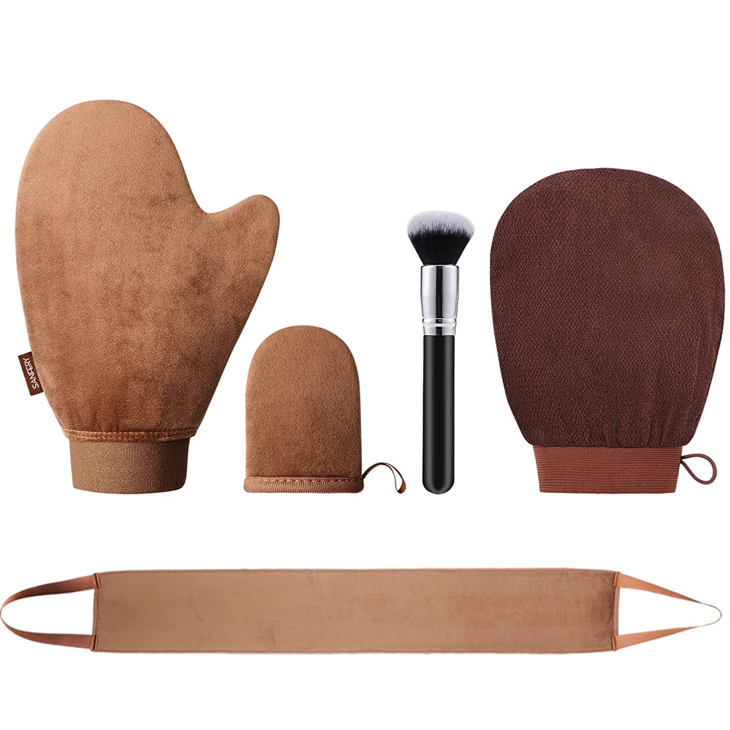 5 Pack Self Tanning Mitt Applicator Kit, Tanning Mitts Self