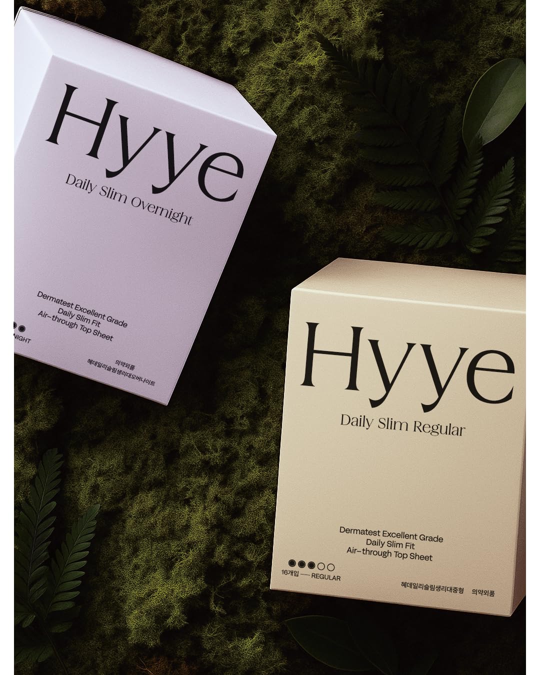 Hyye Daily - Assorbenti igienici sottili con ali da donna, assorbenti, copertura morbida al tatto, realizzati in Corea, non profumati (regolari 16 pezzi)