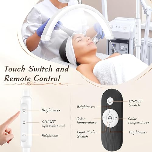 Miniatura 7 de Luz de media luna con abrazadera, lámpara de mesa LED de manicura, lámpara de escritorio para escritorio de uñas, extensiones de pestañas, cuidado