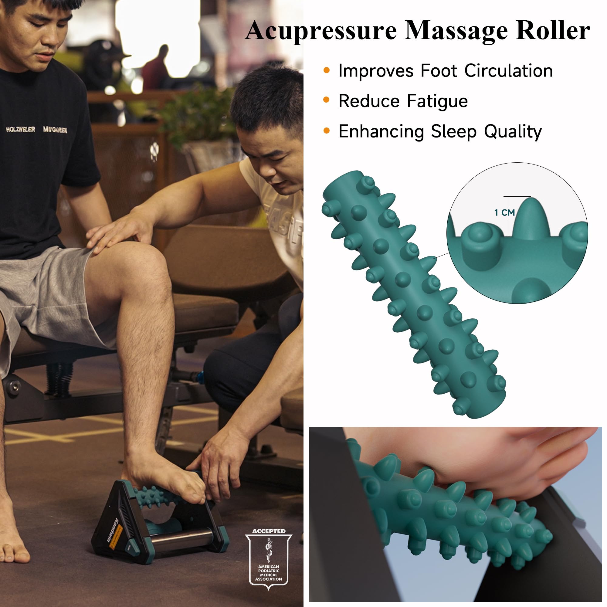 Alivio de la fascitis plantar glaseado en segundos, masajeador de pies para circulación y alivio del dolor, herramientas de masaje de reflexología con bolsa de hielo, rodillo de pies para