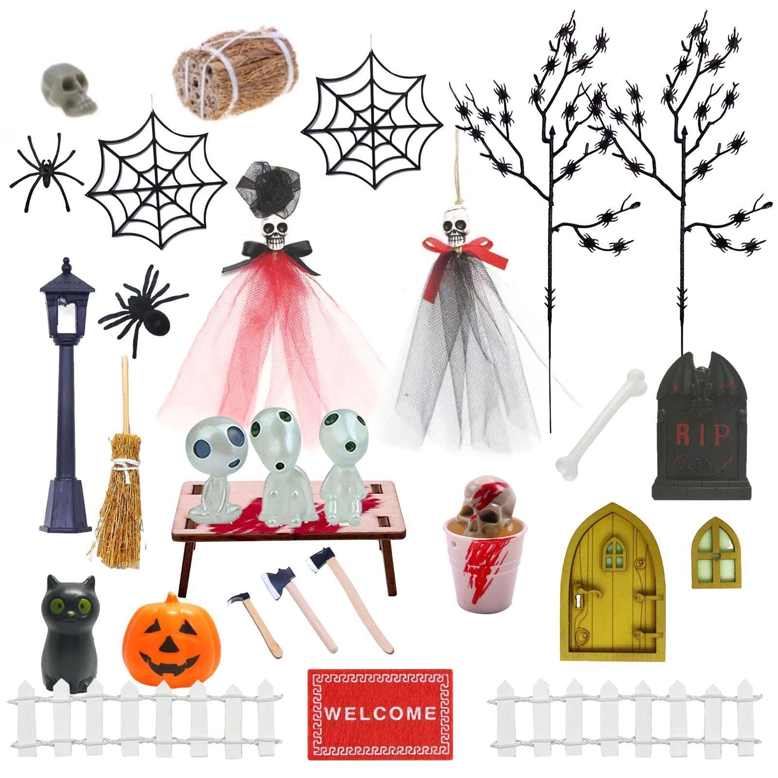 Mini statuette di Halloween che si illuminano al buio in miniatura luminose