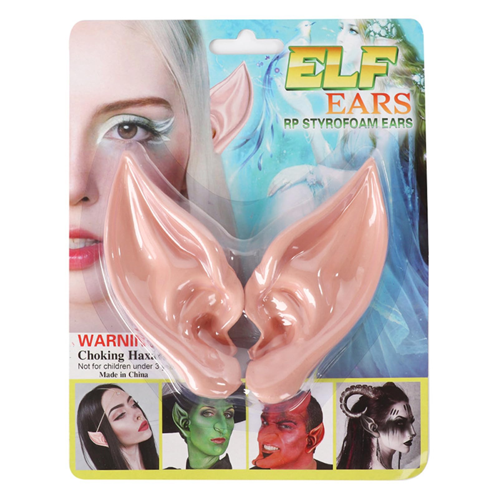 Oxxggkao Unisex Skin Color 1 Pair Of Long Ears Fairy Cosplays Halloween Party Dress Up Costume Props Masquerade Elven Vampires Pointed Fairy Elven Cosplays