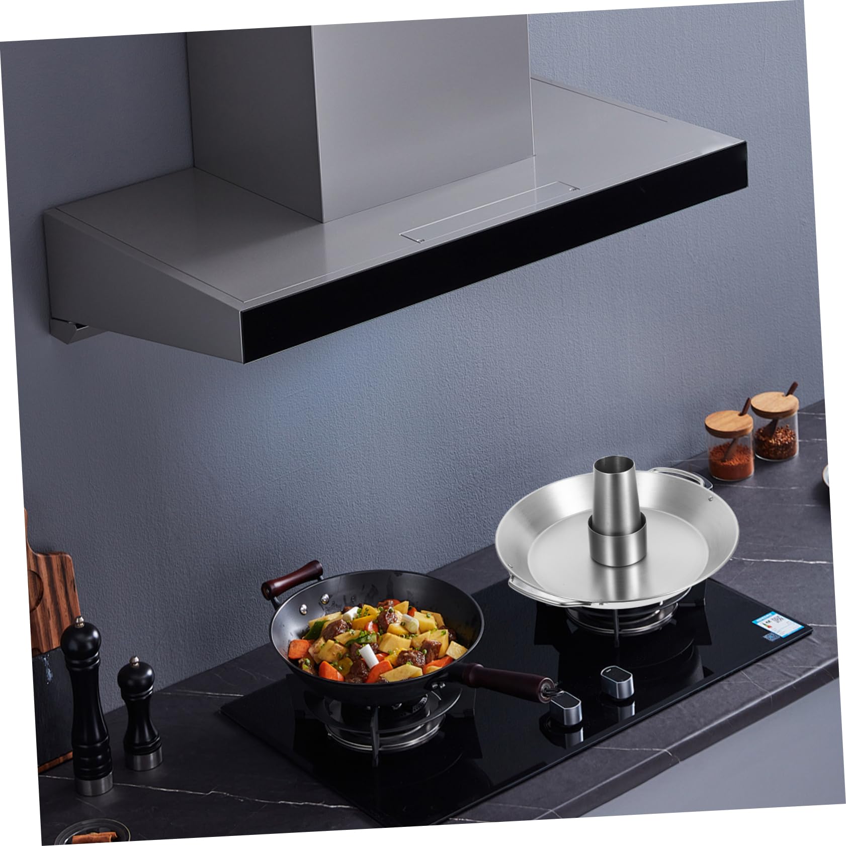 PRETYZOOM Supporto Verticale per Pollo Arrosto in Acciaio Inox per Grill | Colore Argento, Facile da Pulire, Struttura Rimovibile a Cono, Adatto anche Tacchino