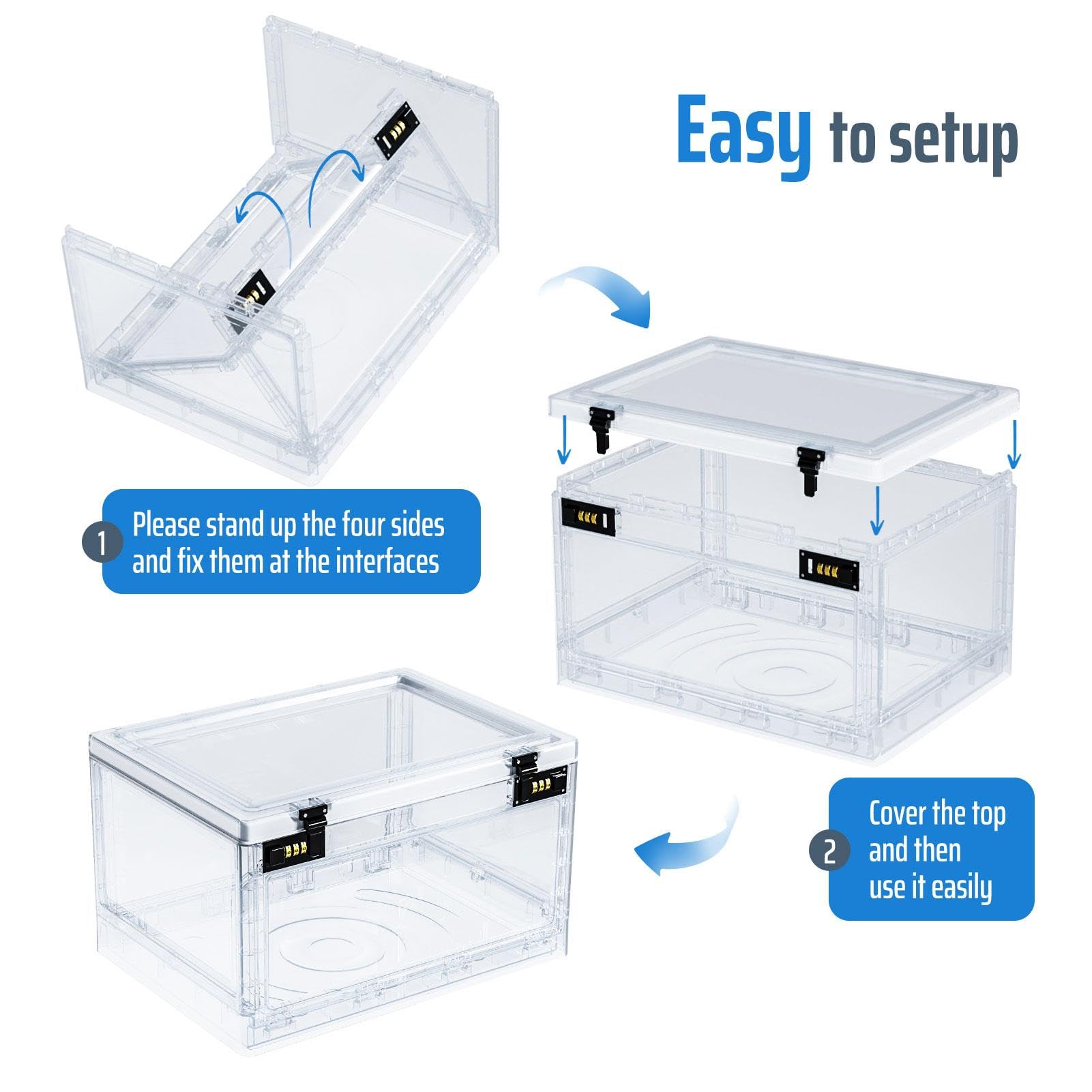 Arzneimittelverriegelungsbox, transparente Aufbewahrungsbox mit Schloss – | abschließbare Kühlschrankboxen – kompakte transparente -Schlossbox mit hoher Kapazität