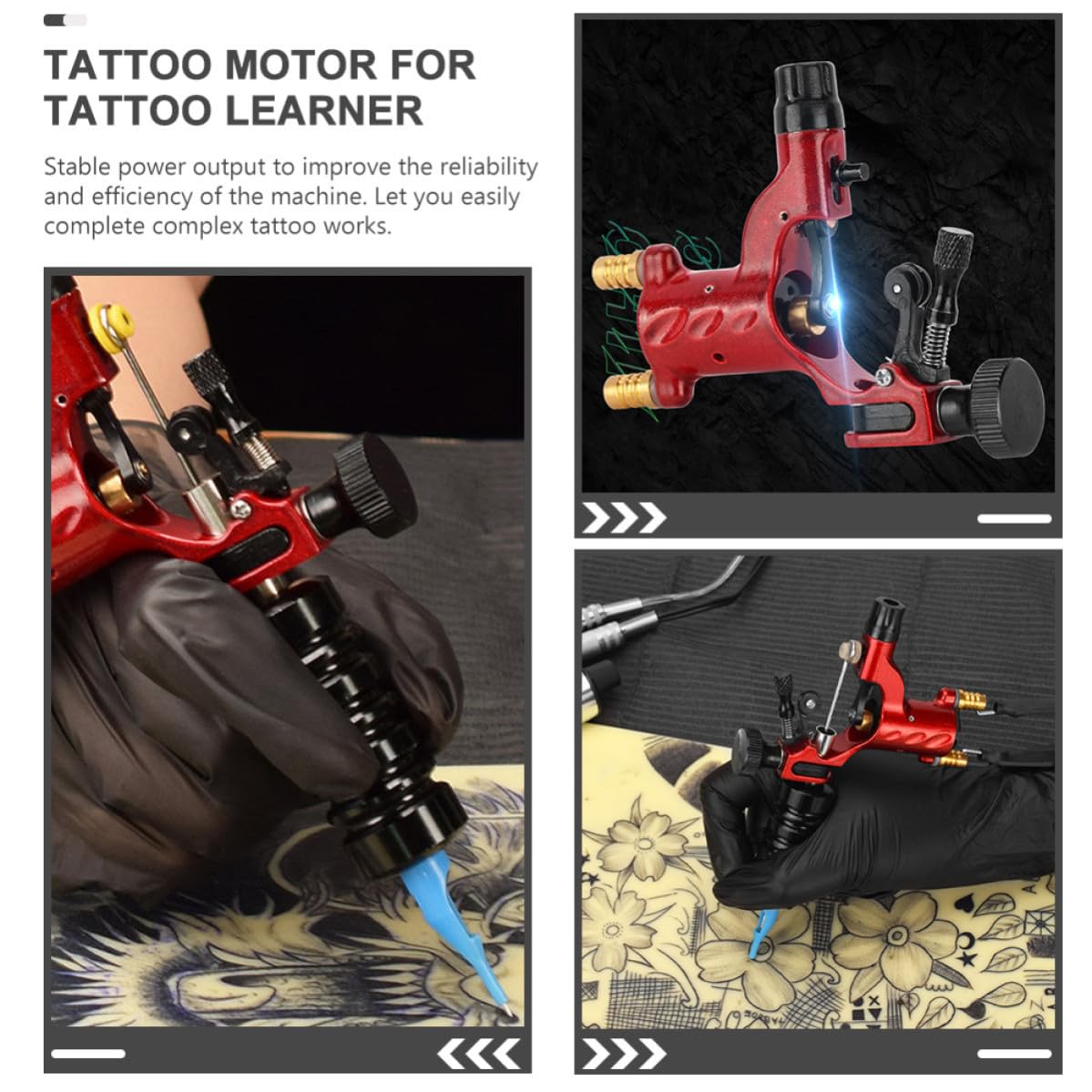 Kit de Máquina de Tatuar Profesional Motor, Ac220v Eu, Rojo