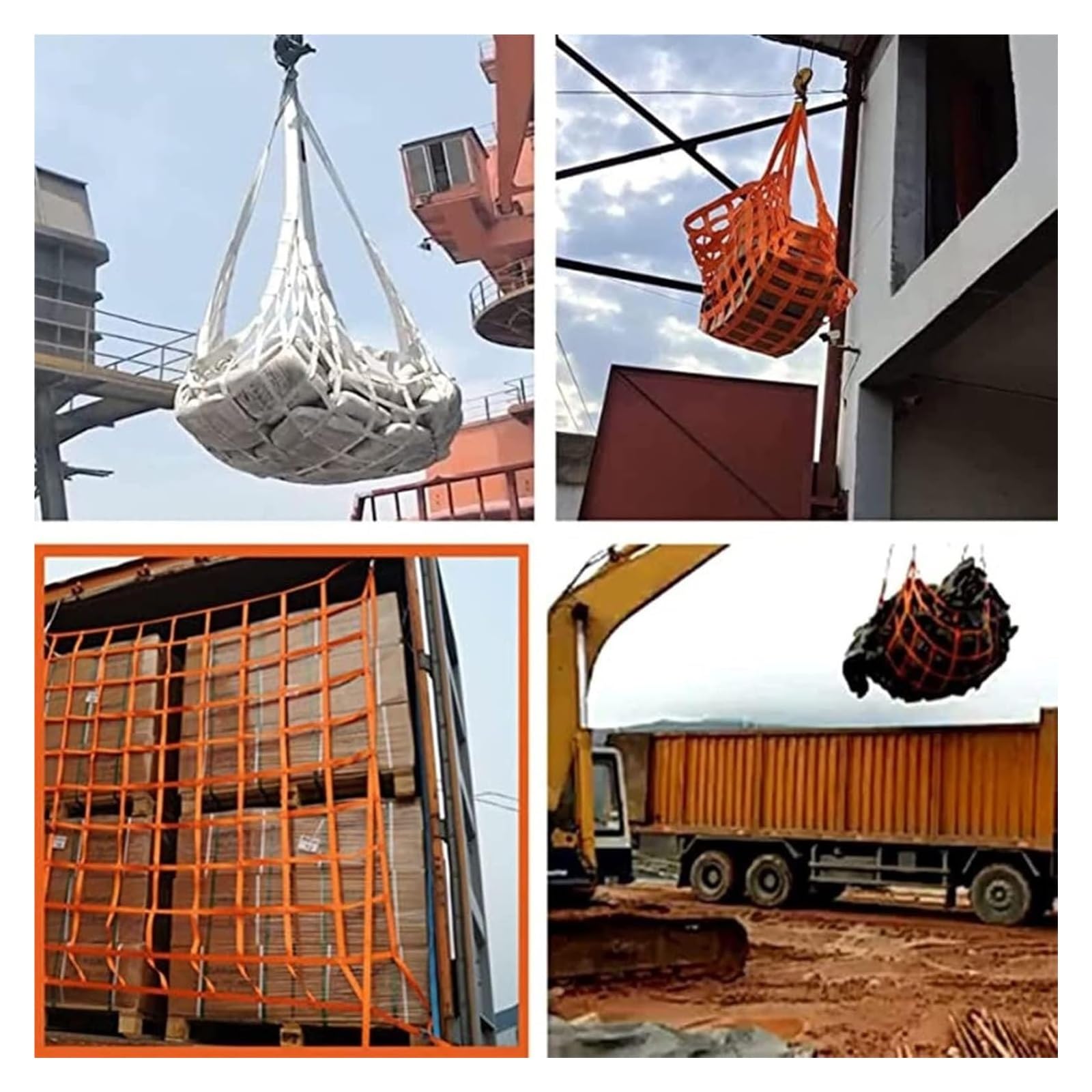 Tragkraft 0,3–3,5 Tonnen, Ladungsnetz for die Ladefläche von Pickups, reißfestes, starkes, tragendes Sicherheitsnetz,Lasthebe-Netz(1.5 X 1.5M/Mesh 10cm/Load 500kg)