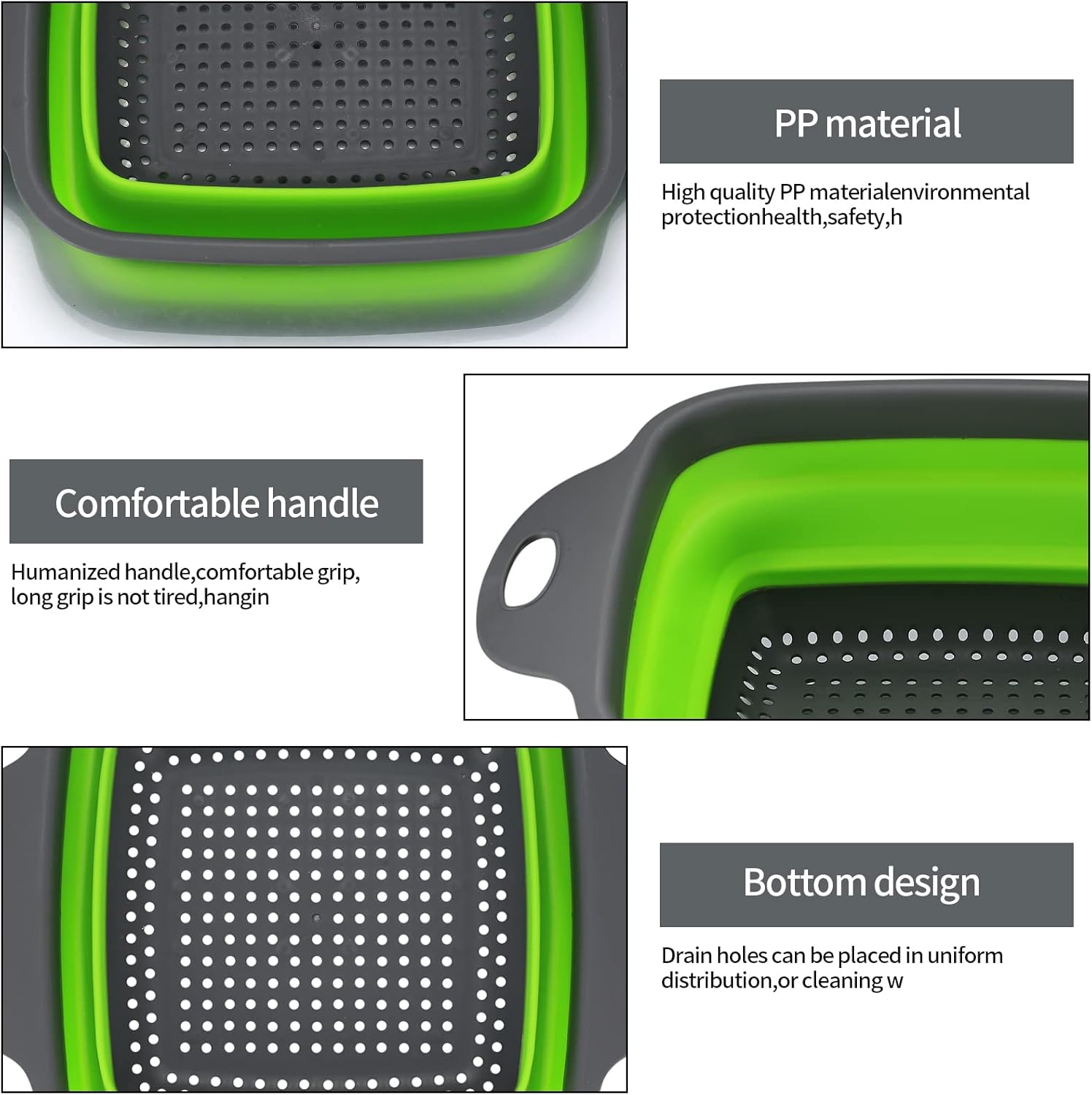 Platzsparend und praktisch: Das Faltbare Silikon Sieb Set für jede Küche