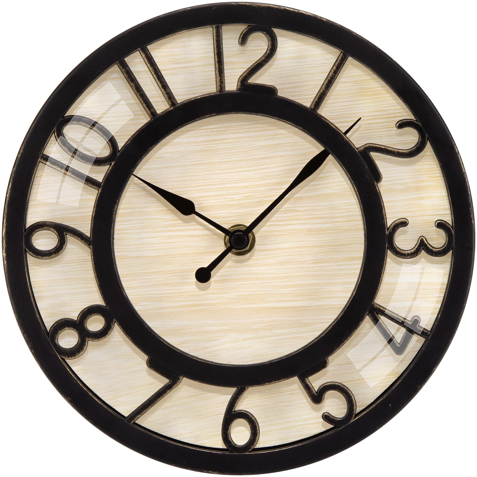 ACCSHINE Vintage Wanduhr Ohne TickgeräUsche Retro 20cm Quarz Groß Wanduhren Batteriebetriebene Wanduhr Lautlos Einfach zu Lesen für Wohnzimmer Zimmer Zuhause Küche Schlafzimmer BüRo Schule