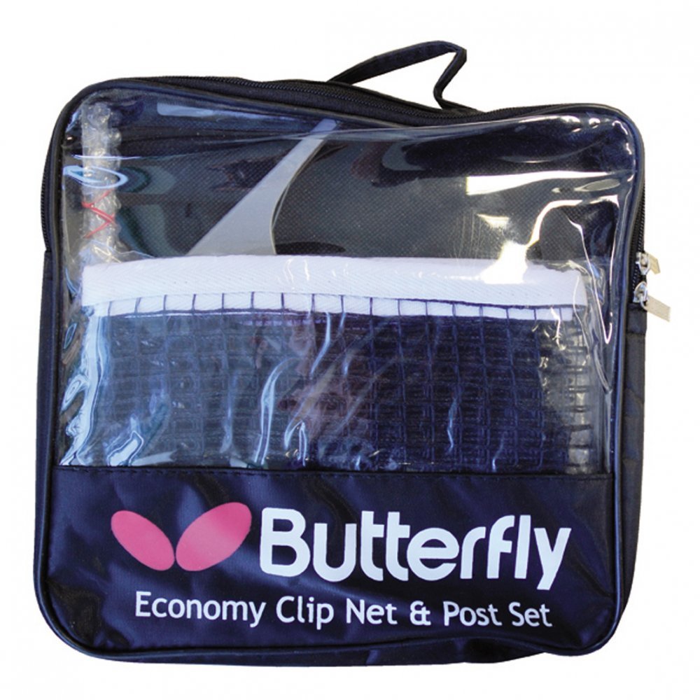 Butterfly Economy Clip Set mit Tischtennisnetz- und Pfosten in Tragetasche