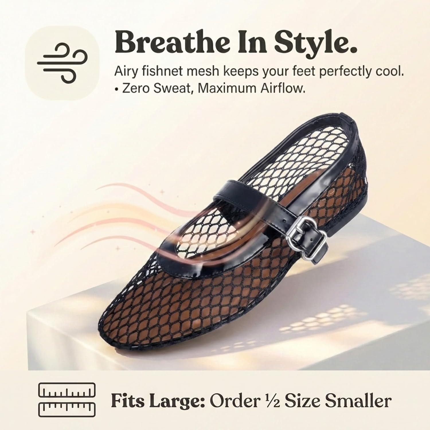 EMMA NEW YORK Mesh Ballet Flats for Women