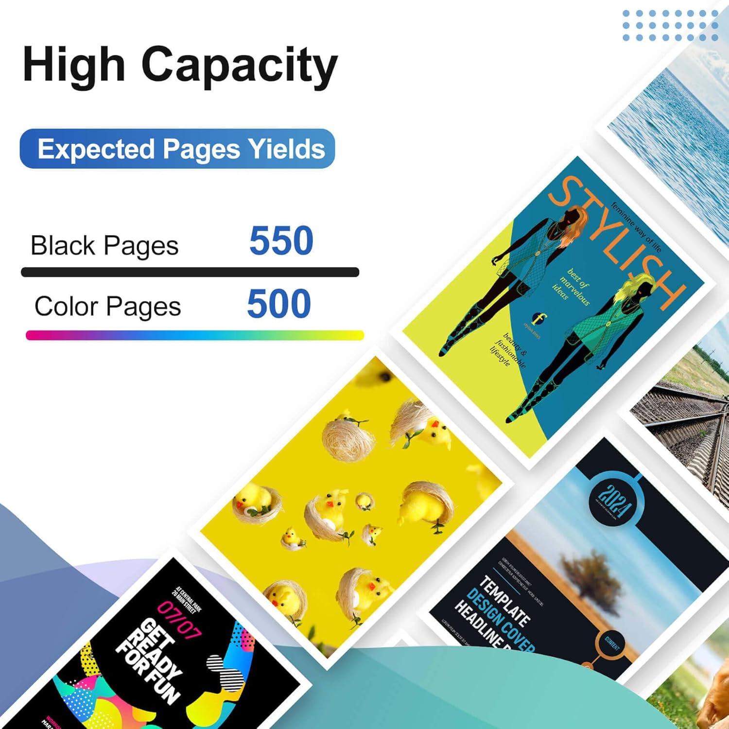 LC401XL Ink Cartridges for Brother Printer Compatible for LC401 401XL Ink Cartridges for MFC-J1010DW MFC-J1012DW MFC-J1170DW Printer 5 Pack (2 Black, 1 Cyan, 1 Magenta, 1 Yellow)