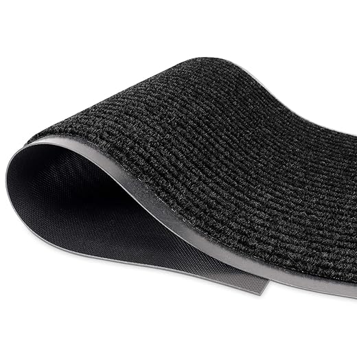 MaxMat® Extra Large Commercial Floor Mat, 3 x 5 Feet Heavy Duty, Waterproof, Low-Profile, Easy to Clean, Rubber Entry Mat (RIB0035BL, Black)