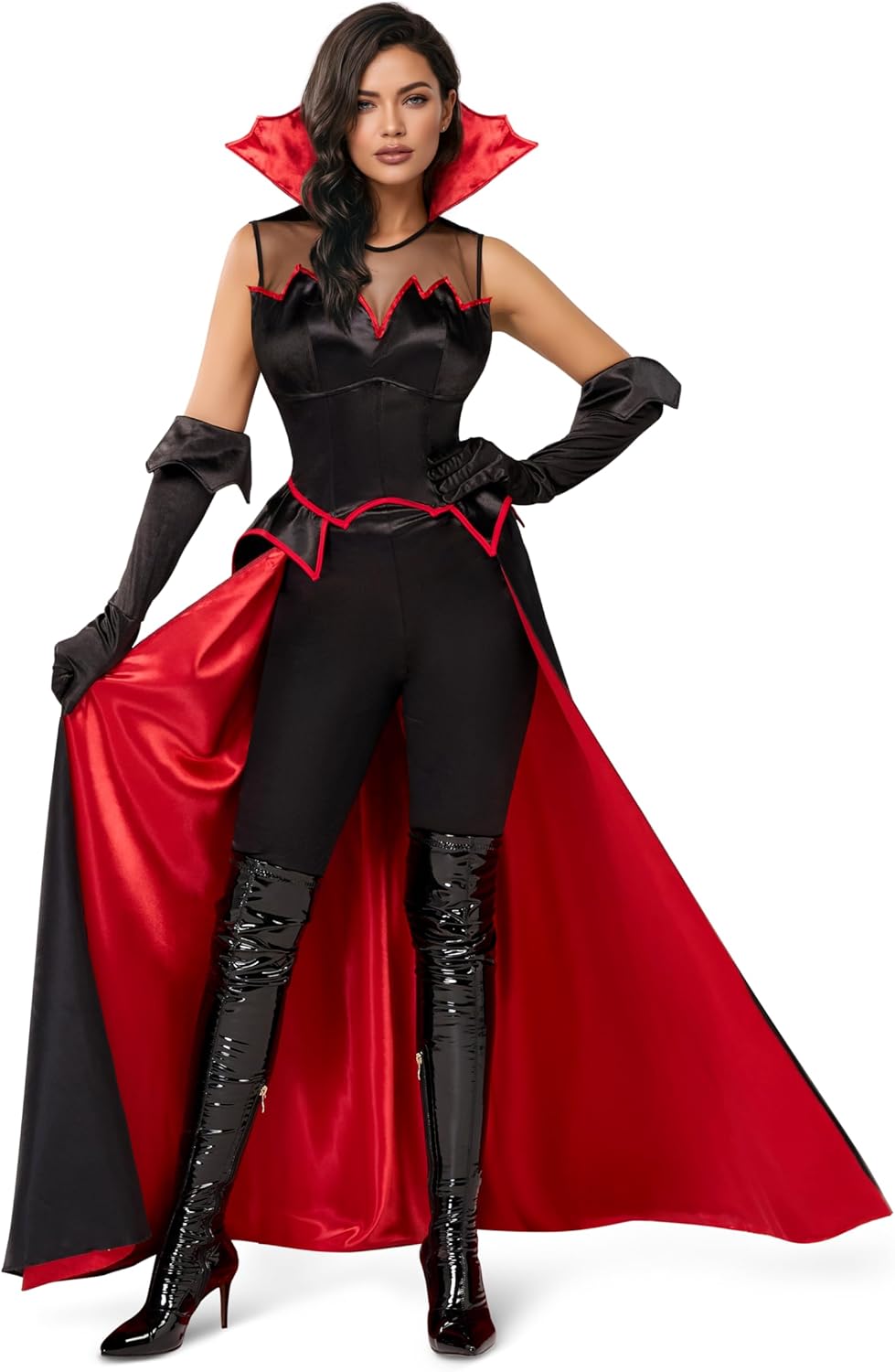 Spooktacular Creations Halloween Vampire Costume Women Dress, Adult Womens Vampire Costume for Halloween Dress Up Parties