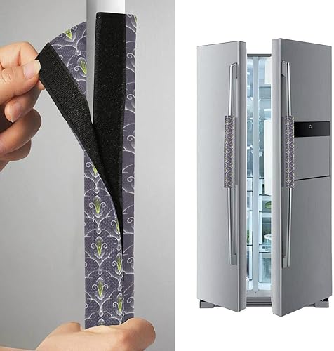 Miniatura 4 de ElliTarr Juego de 2 fundas para manijas de puerta de refrigerador, hechas a mano, protector de decoración para nevera, horno, lavavajillas,