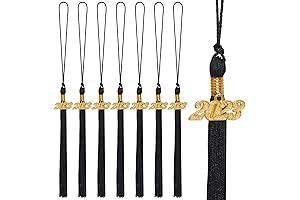 8Pcs Graduation Tassels Graduation Cap Tassel for Graduates Or DIY Keychain Tassel Souvenir 2023 (Black)