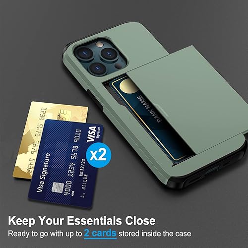 Miniatura 9 de ATRAING Funda tipo cartera compatible con iPhone 15 Pro Max con tarjetero para tarjetas de crédito, ranura para tarjetas oculta, delgada, a prueba