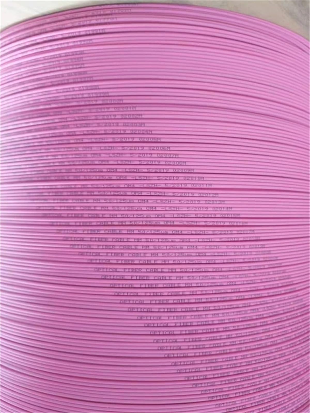 Cable de Fibra óptica OM4 dúplex de 100 m, 2 mm, 3 mm, Color Rosa, for Interiores, for latiguillos de Fibra, Cable ftth, Revestimiento LSZH.(3mm OM4)