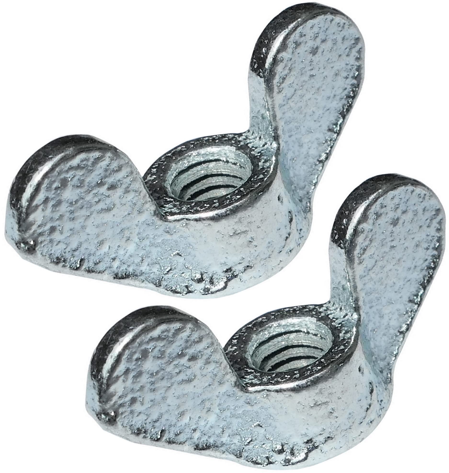 Set Di 2 Dadi A Farfalla M6 In Acciaio Zincato - Filettatura Metrica Femmina, DIN 315, Per Fai Da Te E Industria