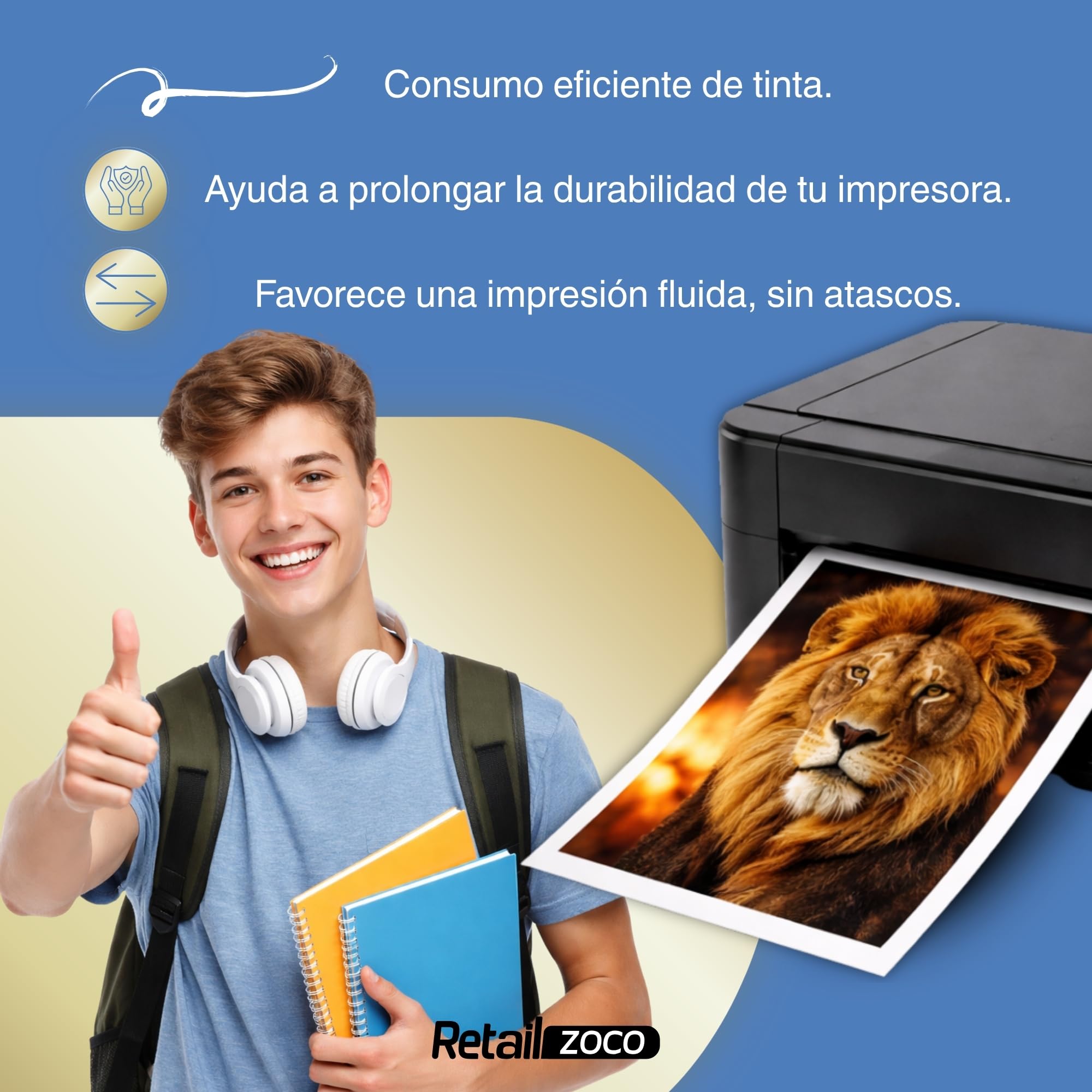 TECHZOCO Papel Fotocopiadora Din A4, Papel de Oficina A4, Papel Multifuncional A4, Papel para Impresora A4, Papel Fotocopiadora, 80 gramos, Tamaño A4, Incluye 5 paquetes de 500 hojas cada uno