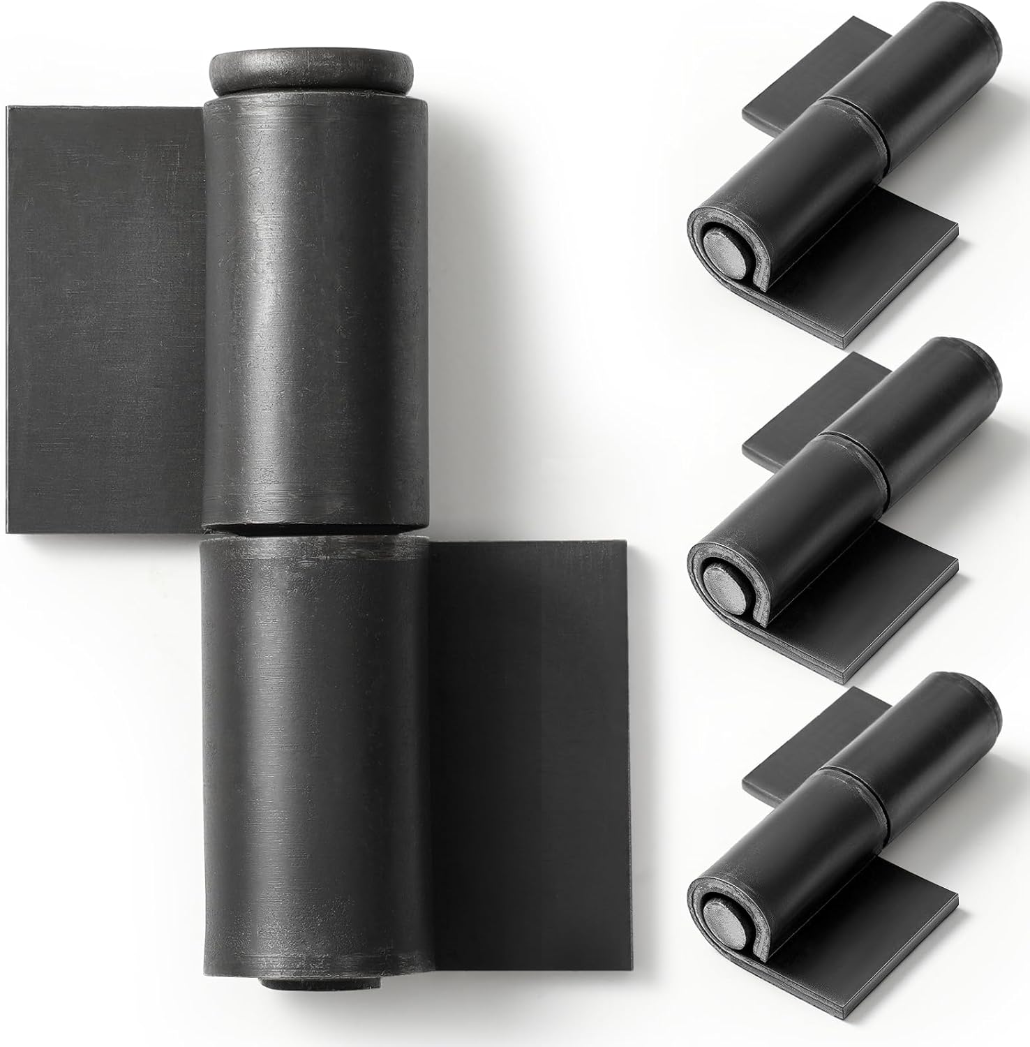 Zonon 6 Pcs 3-1/4" x 1-5/8" Heavy Duty Weld on Gate Hinges Weldable Barrel Style Steel Hinges Detachable Pin 4 Gauge Thick for Trailer Garage Industrial Doors Metal Driveway Gate