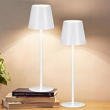 Retisee 2 Pack Cordless Table Lamp Portable Rechargeable Lamp, White