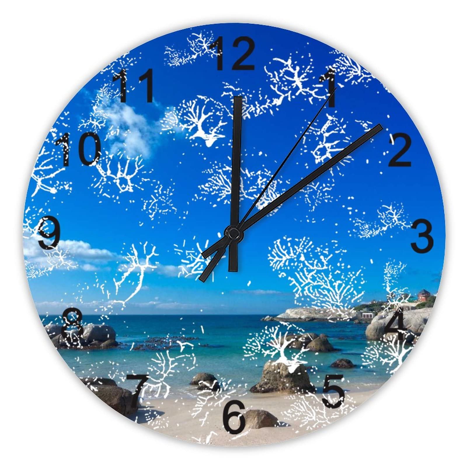 Horloge murale silencieuse contre le bruit pour décoration de bureau calme