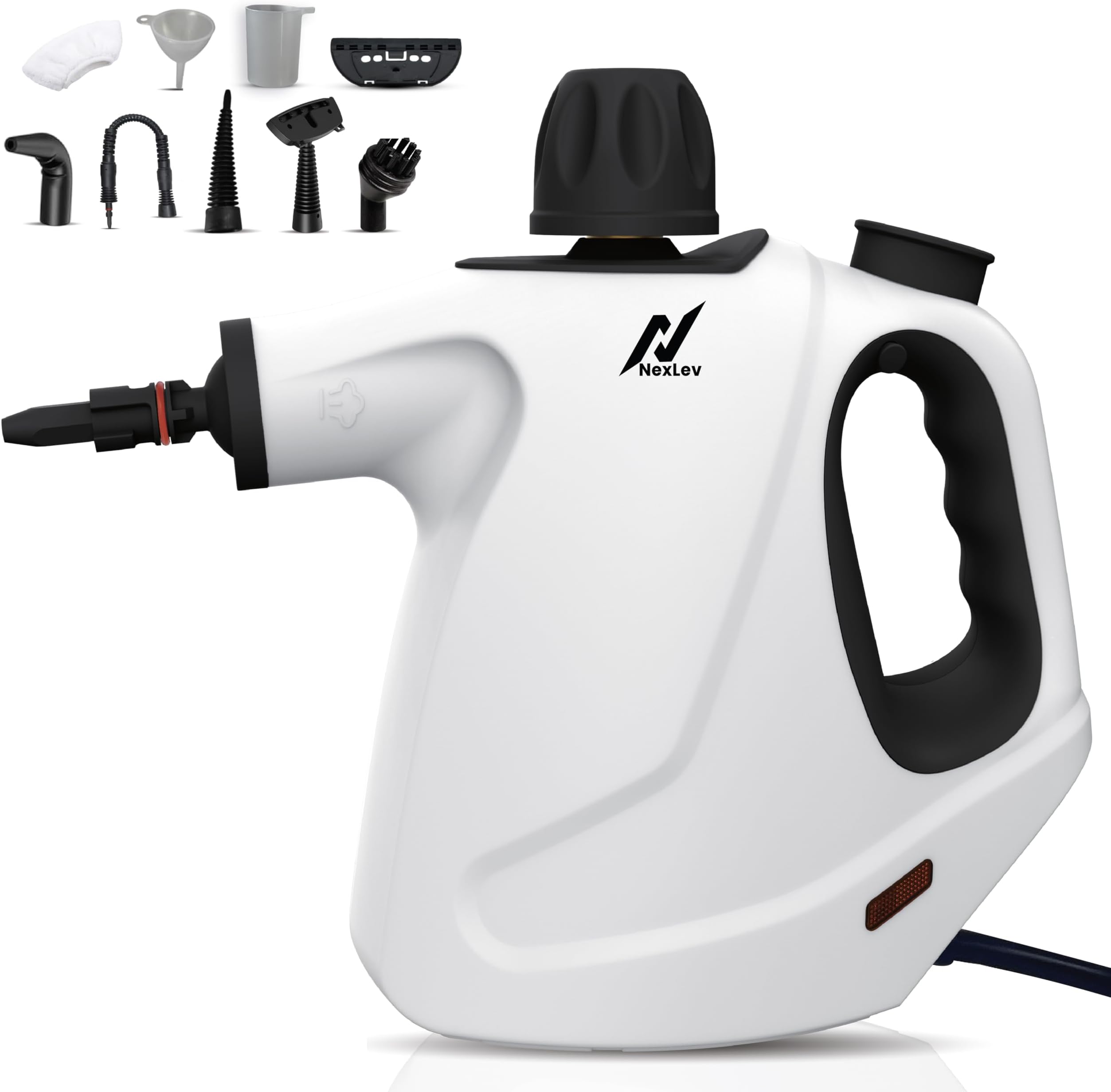 NexLev Steam Cleaner | Complete Home Kitchen Floor Bathroom Car & Office | Steam Cleaner for Home With 9 Accessories | 450 ML | Window Pane Sink Grime Chimney Grease Water Stain Cleaner | 1050W